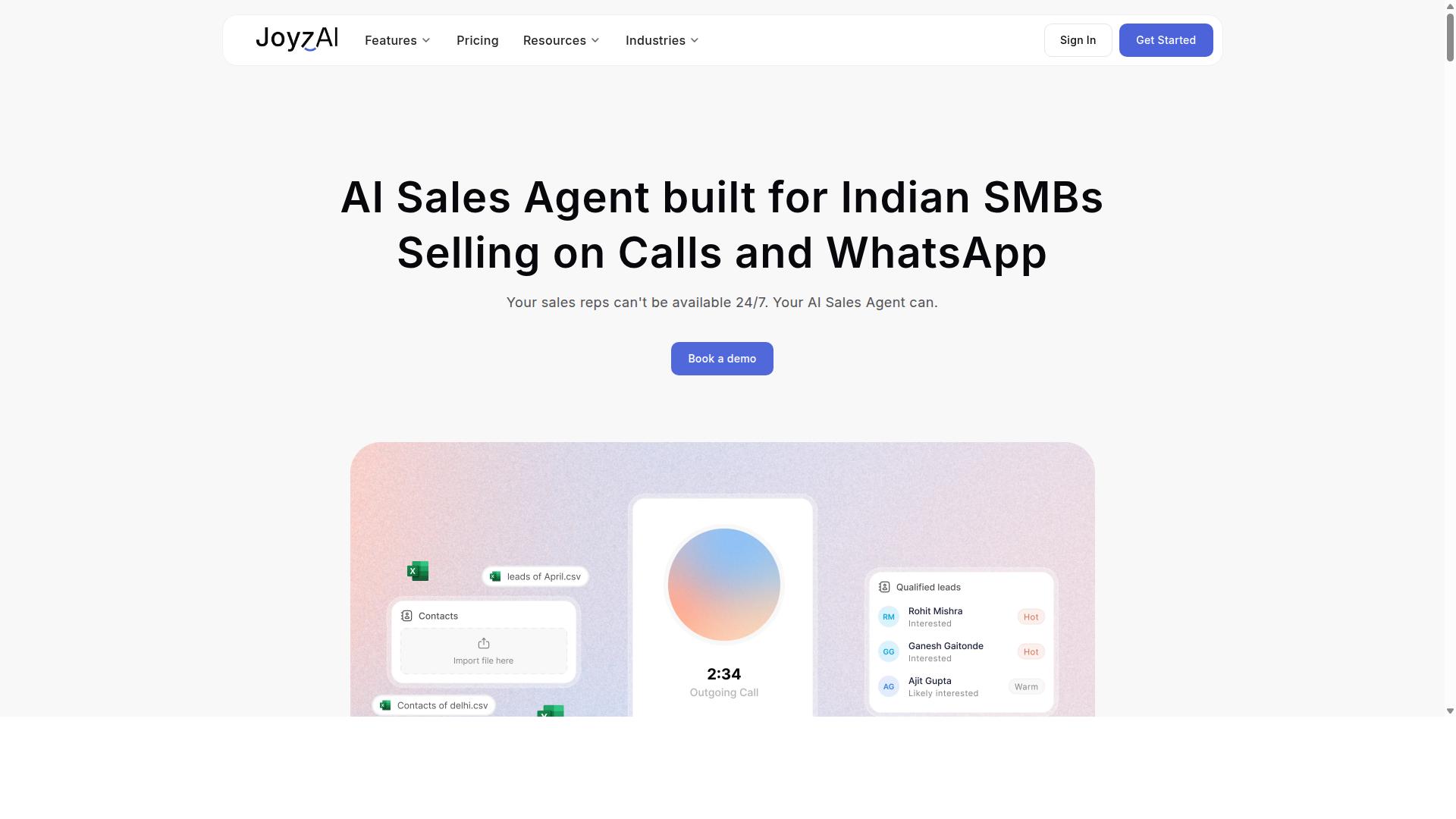 JoyzAI website
