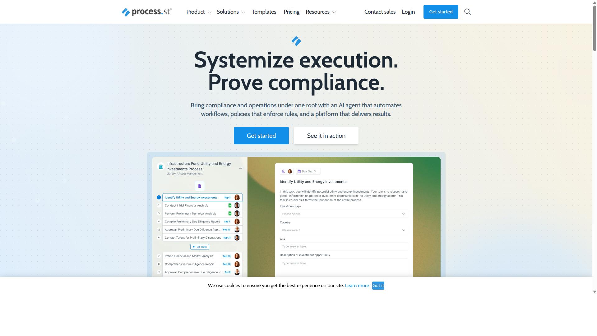 Process Street for Compliance Management website